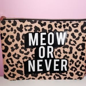 Cheetah print makeup pouch